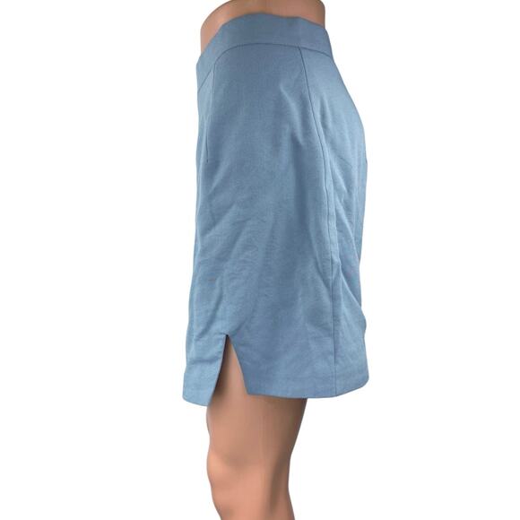 Princess Polly Women's Blue High Waist Casual Slit Mini Straight Pencil Skirt 8 - Picture 2 of 5